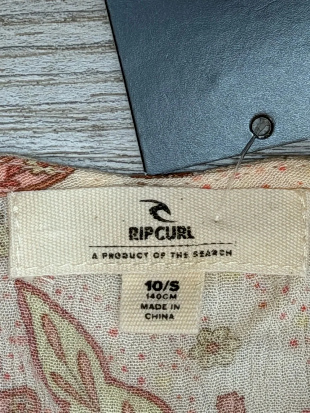 Rip Curl Girls Sun Catchers Viscose Crinkle Dress Size 10\S Boho Floral Bone NWT